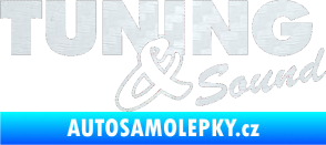 Samolepka Tuning sound 3D karbon bílý