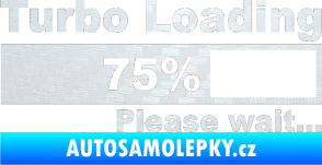 Samolepka Turbo loading 3D karbon bílý