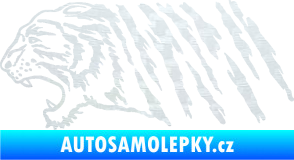 Samolepka Tygr 004 levá 3D karbon bílý