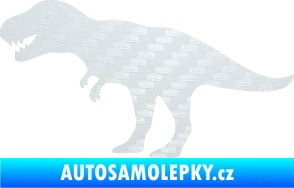 Samolepka Tyrannosaurus Rex 001 levá 3D karbon bílý