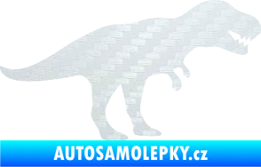 Samolepka Tyrannosaurus Rex 001 pravá 3D karbon bílý