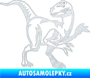 Samolepka Tyrannosaurus Rex 003 pravá 3D karbon bílý