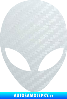 Samolepka UFO 002 3D karbon bílý