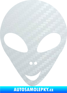 Samolepka UFO 004 levá 3D karbon bílý