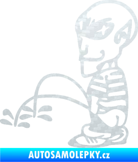 Samolepka Ufoun čůrá 002 levá 3D karbon bílý