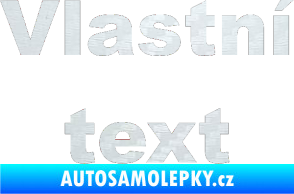 Samolepka Vlastní text - Arial Black 3D karbon bílý