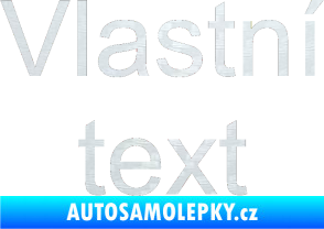 Samolepka Vlastní text - Arial 3D karbon bílý