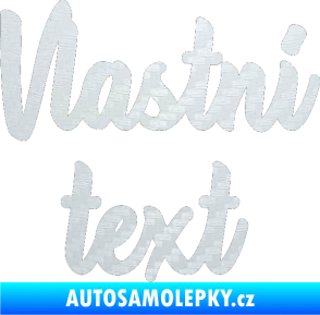 Samolepka Vlastní text - Astonia 3D karbon bílý