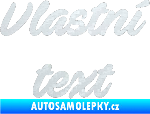 Samolepka Vlastní text - Ave Fedan 3D karbon bílý