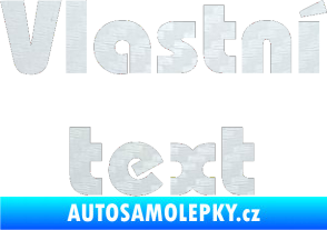 Samolepka Vlastní text - Bahamas Heavy 3D karbon bílý