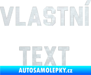 Samolepka Vlastní text - Blockletter 3D karbon bílý
