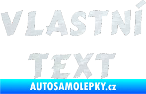 Samolepka Vlastní text - Cancun 3D karbon bílý
