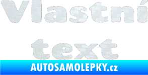 Samolepka Vlastní text - Chango 3D karbon bílý