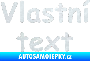 Samolepka Vlastní text - Comic Sans 3D karbon bílý