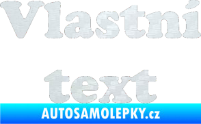 Samolepka Vlastní text - Cooper Black 3D karbon bílý