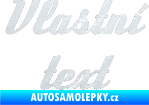 Samolepka Vlastní text - Deftone 3D karbon bílý