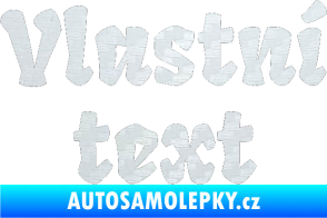 Samolepka Vlastní text - Fruktur 3D karbon bílý