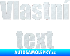 Samolepka Vlastní text - Impact 3D karbon bílý