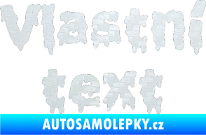 Samolepka Vlastní text - Liquidism 3D karbon bílý