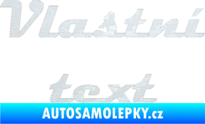 Samolepka Vlastní text - Magneto 3D karbon bílý