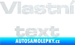 Samolepka Vlastní text - Microgramma 3D karbon bílý