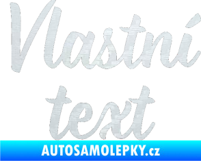 Samolepka Vlastní text - Monarda 3D karbon bílý