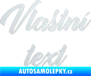Samolepka Vlastní text - Orange Personal 3D karbon bílý