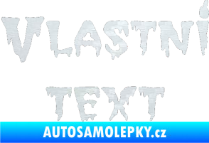 Samolepka Vlastní text - QTGhoul Face 3D karbon bílý