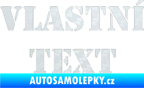 Samolepka Vlastní text - Stencil 3D karbon bílý