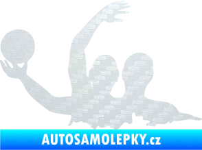 Samolepka Vodní pólo 001 levá 3D karbon bílý