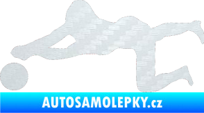 Samolepka Voleybal 008 levá 3D karbon bílý
