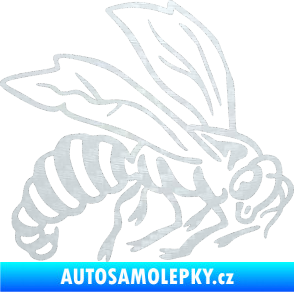 Samolepka Vosa 003 pravá 3D karbon bílý