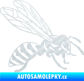 Samolepka Vosa 006 pravá 3D karbon bílý