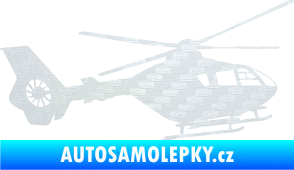 Samolepka Vrtulník 006 pravá 3D karbon bílý