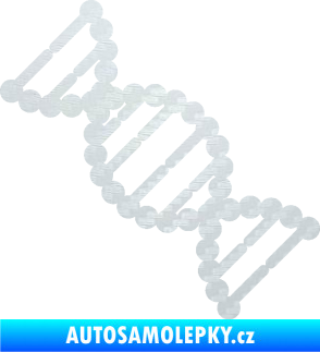Samolepka Vzorec DNA levá 3D karbon bílý