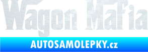 Samolepka Wagon Mafia 001 nápis 3D karbon bílý