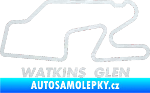 Samolepka Okruh Watkins Glen International 3D karbon bílý