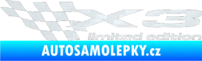 Samolepka X3 limited edition levá 3D karbon bílý