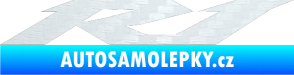 Samolepka Yamaha R1 3D karbon bílý
