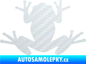 Samolepka Žába 003 3D karbon bílý