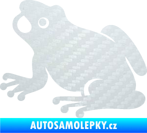 Samolepka Žába 007 levá 3D karbon bílý