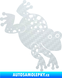 Samolepka Žába 009 pravá 3D karbon bílý