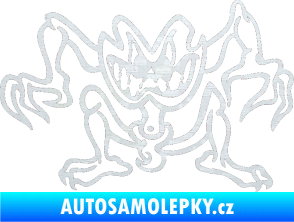 Samolepka Žabák pravá 3D karbon bílý