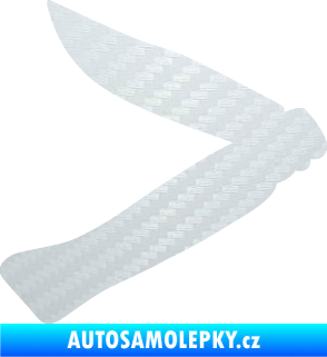 Samolepka Zavírací nůž 001 levá 3D karbon bílý