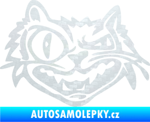 Samolepka Zlý kocour levá 3D karbon bílý