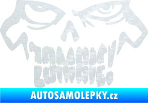 Samolepka Zombie 003 3D karbon bílý