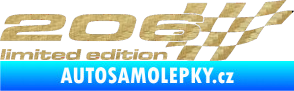 Samolepka 206 limited edition pravá 3D karbon zlatý