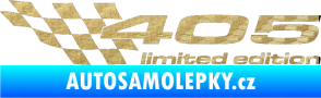 Samolepka 405 limited edition levá 3D karbon zlatý