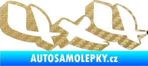 Samolepka 4x4 varianta 001 3D karbon zlatý