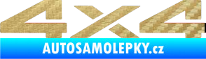 Samolepka 4x4 varianta 002 3D karbon zlatý
